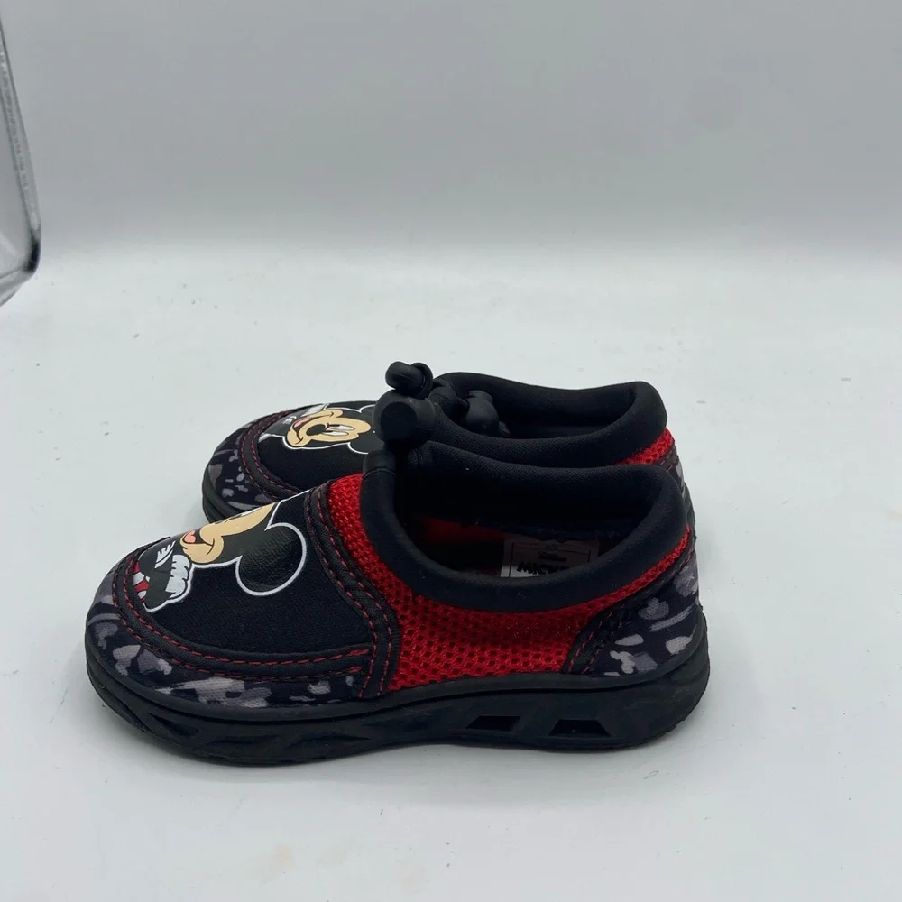 Disney Black and Red Water Shoes with Mickey Mouse Design